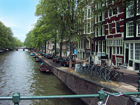 Foto Boote im Kanal - Amsterdam