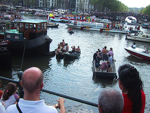 Foto Boote im Kanal - Amsterdam