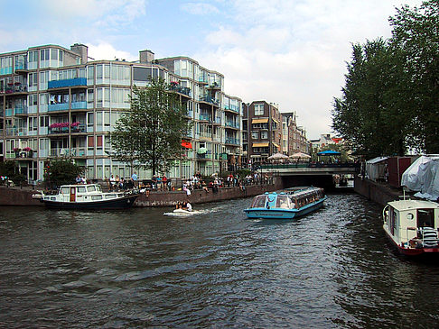 Foto Boote im Kanal - Amsterdam