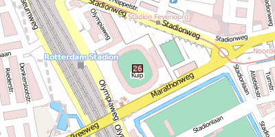 Stadtplan Feijenoord-Stadion Rotterdam